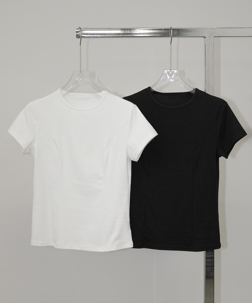 chuclla(チュクラ)の「サイドカーブシムTシャツ chw26s255(Tシャツ/カットソー・レディース・ブラック/ホワイト・FREE)」の17枚目の写真