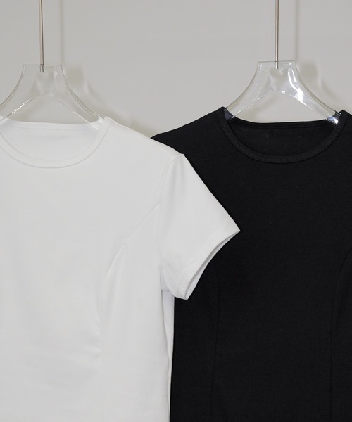 chuclla(チュクラ)の「サイドカーブシムTシャツ chw26s255(Tシャツ/カットソー・レディース・ブラック/ホワイト・FREE)」の19枚目の写真