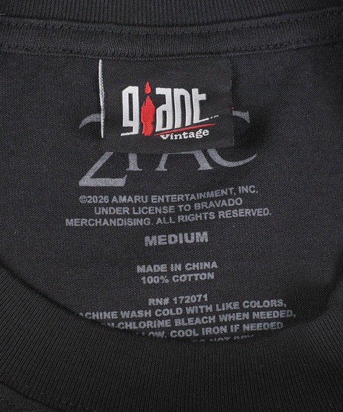 giant Vintage(ジャイアントヴィンテージ)の「【GIANT01】【Giant Vintage/ジャイアント ヴィンテージ】TUPAC LA PHOTO TEE FRONT SCREEN PRINT OVERSIZED BOX SILHOUETTE T-SHIRTS(Tシャツ/カットソー・メンズ・ブラック系その他・LARGE/MEDIUM/X-LARGE/SMALL)」の8枚目の写真