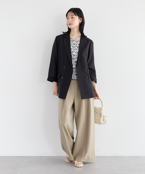 YECCA VECCA(イェッカヴェッカ)の「フラワーレースブラウス【セットアップ対応】(シャツ/ブラウス・レディース・オフホワイト/ネイビー/ライトブルー・FREE)」の16枚目の写真