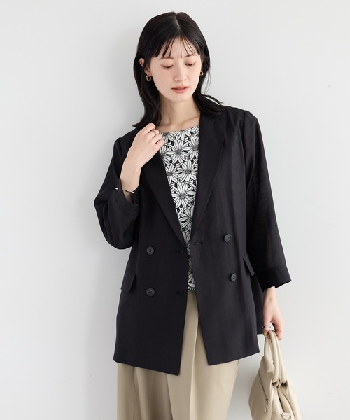 YECCA VECCA(イェッカヴェッカ)の「フラワーレースブラウス【セットアップ対応】(シャツ/ブラウス・レディース・オフホワイト/ネイビー/ライトブルー・FREE)」の17枚目の写真