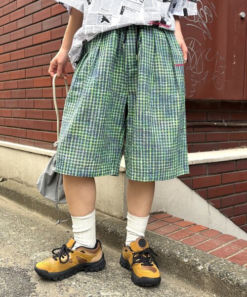 SOUNDS GOOOOD】ネオンチェックハーフパンツ（その他パンツ