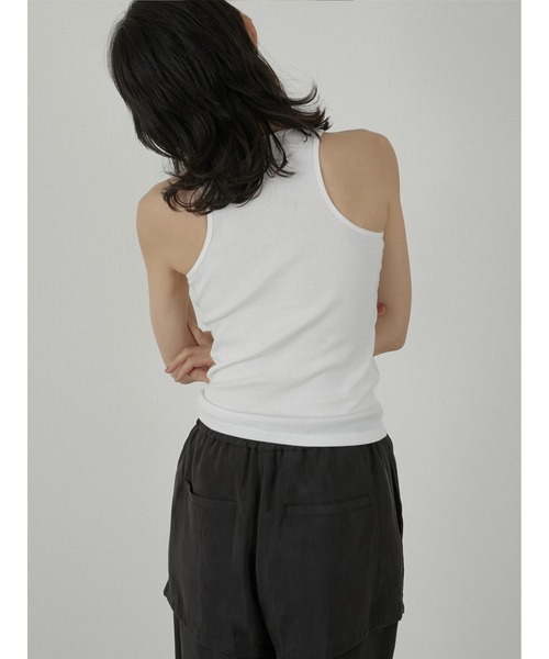 LA PEAU DE GEM（ラポドゥジェム）の「【LA PEAU DE GEM】two piece sheer long tee/2ピースシアーロングT（Tシャツ/カットソー・レディース・ブラック/ブラウン/ホワイト/グレー・FREE）」の20枚目の写真