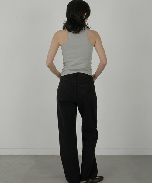 LA PEAU DE GEM（ラポドゥジェム）の「【LA PEAU DE GEM】two piece sheer long tee/2ピースシアーロングT（Tシャツ/カットソー・レディース・ブラック/ブラウン/ホワイト/グレー・FREE）」の6枚目の写真