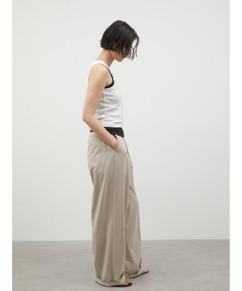 LA PEAU DE GEM（ラポドゥジェム）の「レイヤード2ピースシアーロングTシャツ / 【LA PEAU DE GEM】 two piece sheer long tee（Tシャツ/カットソー・レディース・ブラック/ブラウン/ホワイト/グレー・FREE）」の6枚目の写真