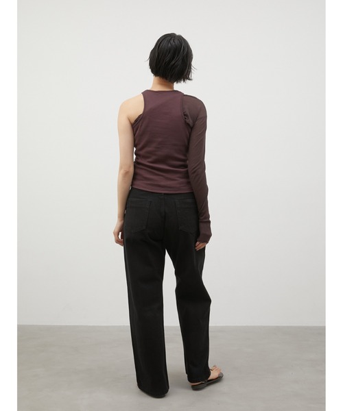 LA PEAU DE GEM（ラポドゥジェム）の「レイヤード2ピースシアーロングTシャツ / 【LA PEAU DE GEM】 two piece sheer long tee（Tシャツ/カットソー・レディース・ブラック/ブラウン/ホワイト/グレー・FREE）」の19枚目の写真