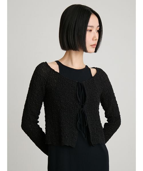 MIESROHE（ミースロエ）の「【洗える】レイヤードカットワンピース（ワンピース・レディース・ブラック/アイボリー・0/1）」の8枚目の写真