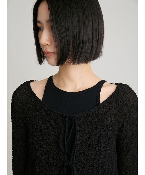 MIESROHE（ミースロエ）の「【洗える】レイヤードカットワンピース（ワンピース・レディース・ブラック/アイボリー・0/1）」の10枚目の写真