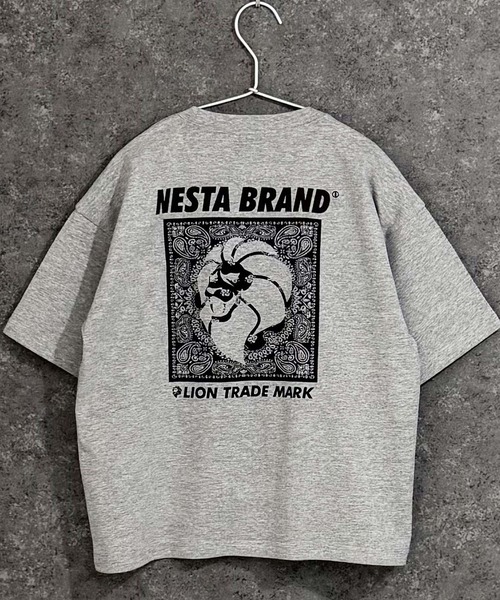 NESTA BRAND（ネスタブランド）の「【NESTA BRAND/ネスタブランド】バックプリント オーバーサイズ Tシャツ（Tシャツ/カットソー・キッズ・ホワイト系その他3/ベージュ/ホワイト系その他/ネイビー/チャコール/グレー系その他2/ブルー系その他/ブラック/グレー系その他/ブラック系その他2/ホワイト系その他2/ブラック系その他/ダークグリーン/杢グレー/ブラック系その他3/オフホワイト・150cm/140cm/130cm/120cm/110cm/160cm）」の10枚目の写真