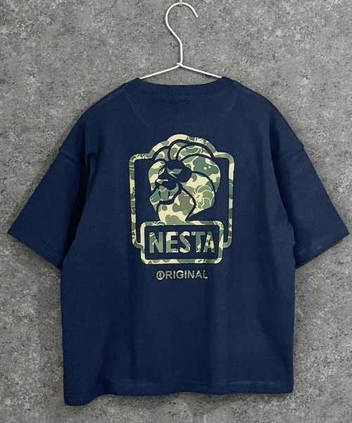 NESTA BRAND（ネスタブランド）の「【NESTA BRAND/ネスタブランド】バックプリント オーバーサイズ Tシャツ（Tシャツ/カットソー・キッズ・ホワイト系その他3/ベージュ/ホワイト系その他/ネイビー/チャコール/グレー系その他2/ブルー系その他/ブラック/グレー系その他/ブラック系その他2/ホワイト系その他2/ブラック系その他/ダークグリーン/杢グレー/ブラック系その他3/オフホワイト・150cm/140cm/130cm/120cm/110cm/160cm）」の16枚目の写真