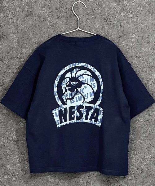 NESTA BRAND（ネスタブランド）の「【NESTA BRAND/ネスタブランド】バックプリント オーバーサイズ Tシャツ（Tシャツ/カットソー・キッズ・ホワイト系その他3/ベージュ/ホワイト系その他/ネイビー/チャコール/グレー系その他2/ブルー系その他/ブラック/グレー系その他/ブラック系その他2/ホワイト系その他2/ブラック系その他/ダークグリーン/杢グレー/ブラック系その他3/オフホワイト・150cm/140cm/130cm/120cm/110cm/160cm）」の15枚目の写真