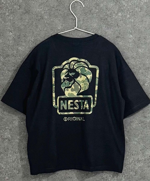 NESTA BRAND（ネスタブランド）の「【NESTA BRAND/ネスタブランド】バックプリント オーバーサイズ Tシャツ（Tシャツ/カットソー・キッズ・ホワイト系その他3/ベージュ/ホワイト系その他/ネイビー/チャコール/グレー系その他2/ブルー系その他/ブラック/グレー系その他/ブラック系その他2/ホワイト系その他2/ブラック系その他/ダークグリーン/杢グレー/ブラック系その他3/オフホワイト・150cm/140cm/130cm/120cm/110cm/160cm）」の7枚目の写真
