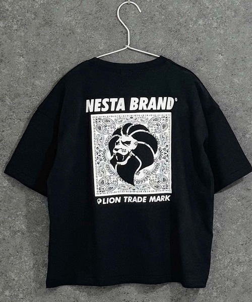 NESTA BRAND（ネスタブランド）の「【NESTA BRAND/ネスタブランド】バックプリント オーバーサイズ Tシャツ（Tシャツ/カットソー・キッズ・ホワイト系その他3/ベージュ/ホワイト系その他/ネイビー/チャコール/グレー系その他2/ブルー系その他/ブラック/グレー系その他/ブラック系その他2/ホワイト系その他2/ブラック系その他/ダークグリーン/杢グレー/ブラック系その他3/オフホワイト・150cm/140cm/130cm/120cm/110cm/160cm）」の8枚目の写真