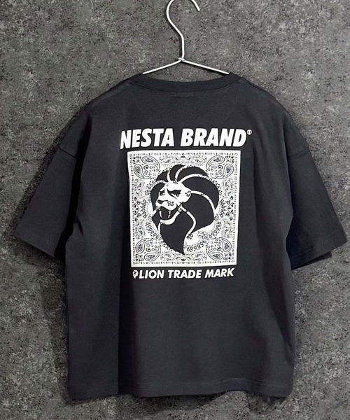 NESTA BRAND（ネスタブランド）の「【NESTA BRAND/ネスタブランド】バックプリント オーバーサイズ Tシャツ（Tシャツ/カットソー・キッズ・ホワイト系その他3/ベージュ/ホワイト系その他/ネイビー/チャコール/グレー系その他2/ブルー系その他/ブラック/グレー系その他/ブラック系その他2/ホワイト系その他2/ブラック系その他/ダークグリーン/杢グレー/ブラック系その他3/オフホワイト・150cm/140cm/130cm/120cm/110cm/160cm）」の12枚目の写真