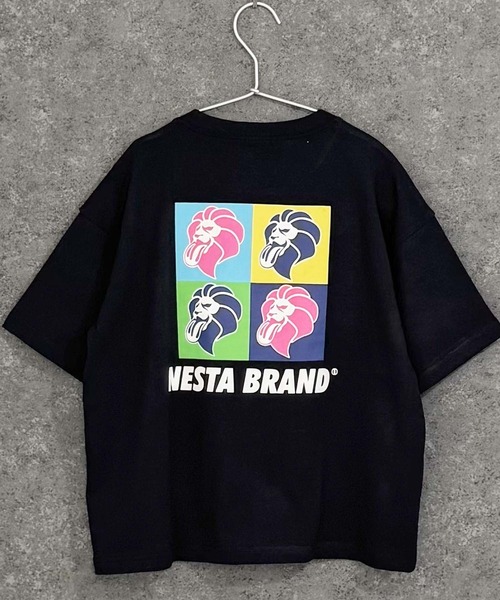 NESTA BRAND（ネスタブランド）の「【NESTA BRAND/ネスタブランド】バックプリント オーバーサイズ Tシャツ（Tシャツ/カットソー・キッズ・ホワイト系その他3/ベージュ/ホワイト系その他/ネイビー/チャコール/グレー系その他2/ブルー系その他/ブラック/グレー系その他/ブラック系その他2/ホワイト系その他2/ブラック系その他/ダークグリーン/杢グレー/ブラック系その他3/オフホワイト・150cm/140cm/130cm/120cm/110cm/160cm）」の5枚目の写真
