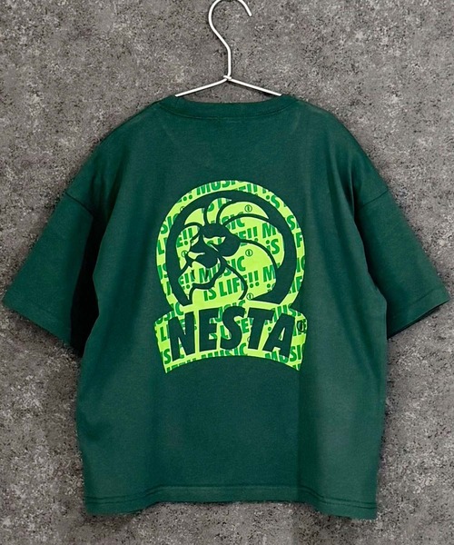 NESTA BRAND（ネスタブランド）の「【NESTA BRAND/ネスタブランド】バックプリント オーバーサイズ Tシャツ（Tシャツ/カットソー・キッズ・ホワイト系その他3/ベージュ/ホワイト系その他/ネイビー/チャコール/グレー系その他2/ブルー系その他/ブラック/グレー系その他/ブラック系その他2/ホワイト系その他2/ブラック系その他/ダークグリーン/杢グレー/ブラック系その他3/オフホワイト・150cm/140cm/130cm/120cm/110cm/160cm）」の14枚目の写真