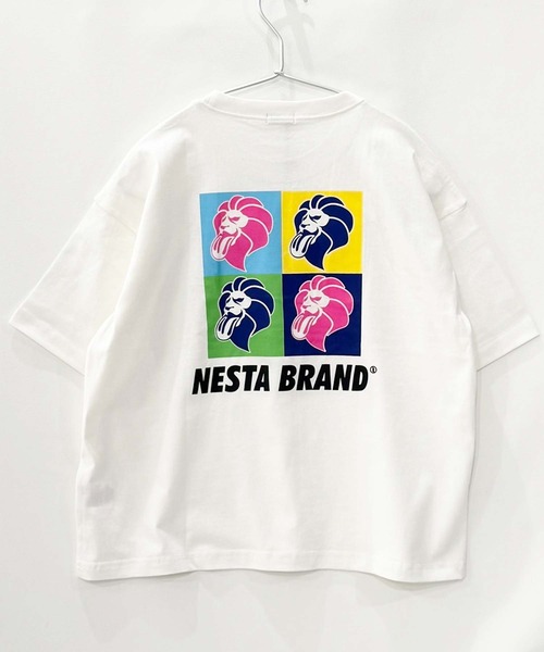 NESTA BRAND（ネスタブランド）の「【NESTA BRAND/ネスタブランド】バックプリント オーバーサイズ Tシャツ（Tシャツ/カットソー・キッズ・ホワイト系その他3/ベージュ/ホワイト系その他/ネイビー/チャコール/グレー系その他2/ブルー系その他/ブラック/グレー系その他/ブラック系その他2/ホワイト系その他2/ブラック系その他/ダークグリーン/杢グレー/ブラック系その他3/オフホワイト・150cm/140cm/130cm/120cm/110cm/160cm）」の18枚目の写真