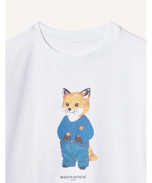 Maison Kitsune(メゾンキツネ)の「DRESSED KIDDY FOX KID TEE-SHIRT(Tシャツ/カットソー・キッズ・ホワイト・12/10/8/6/4)」の3枚目の写真