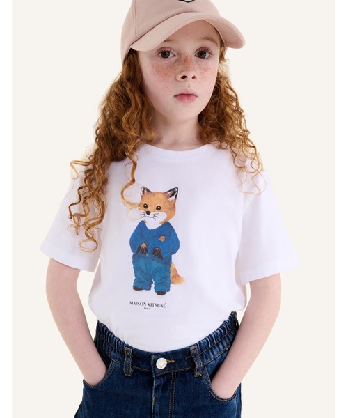 Maison Kitsune(メゾンキツネ)の「DRESSED KIDDY FOX KID TEE-SHIRT(Tシャツ/カットソー・キッズ・ホワイト・12/10/8/6/4)」の6枚目の写真