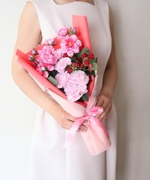 Salon de Lilas（サロンドリラ）の「ピンクカーネーションとローズのブーケ（インテリア雑貨）」