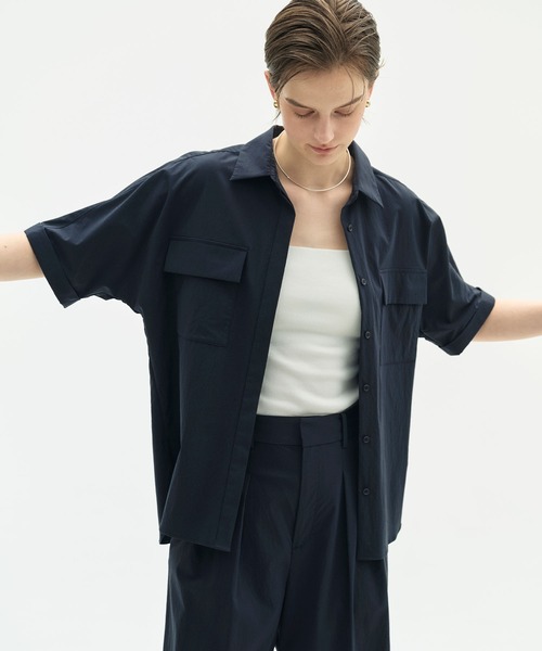 N.O.R.C(ノーク)の「ナイロンタスランドルマンシャツ【AIRY MOTION】(シャツ/ブラウス・レディース・ホワイト/ネイビー/ブルー・フリー)」の13枚目の写真