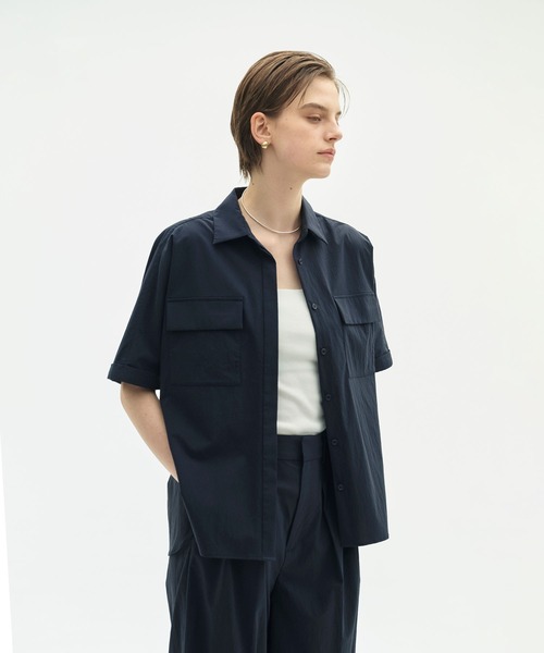 N.O.R.C(ノーク)の「ナイロンタスランドルマンシャツ【AIRY MOTION】(シャツ/ブラウス・レディース・ホワイト/ネイビー/ブルー・フリー)」の15枚目の写真