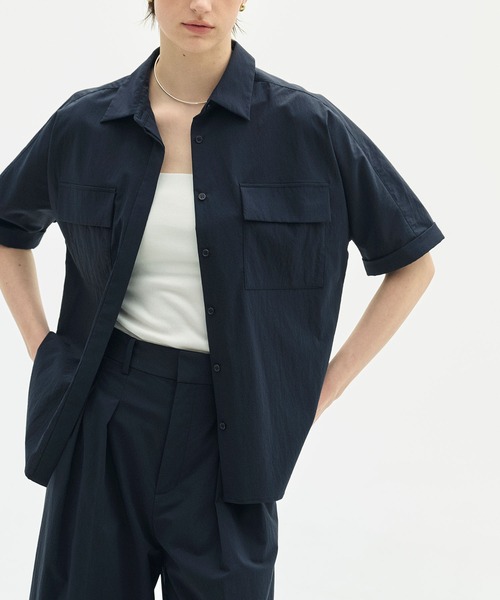 N.O.R.C(ノーク)の「ナイロンタスランドルマンシャツ【AIRY MOTION】(シャツ/ブラウス・レディース・ホワイト/ネイビー/ブルー・フリー)」の16枚目の写真