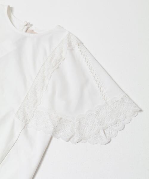 URBAN RESEARCH ROSSO WOMEN(アーバンリサーチ ロッソ)の「MARILYN MOON LACED SLEEVE CUTSEW(Tシャツ/カットソー・レディース・ブラック/オフホワイト・FREE)」の4枚目の写真