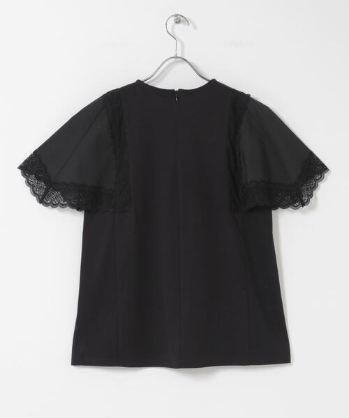 URBAN RESEARCH ROSSO WOMEN(アーバンリサーチ ロッソ)の「MARILYN MOON LACED SLEEVE CUTSEW(Tシャツ/カットソー・レディース・ブラック/オフホワイト・FREE)」の11枚目の写真