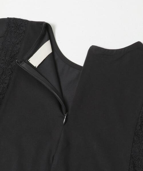 URBAN RESEARCH ROSSO WOMEN(アーバンリサーチ ロッソ)の「MARILYN MOON LACED SLEEVE CUTSEW(Tシャツ/カットソー・レディース・ブラック/オフホワイト・FREE)」の12枚目の写真