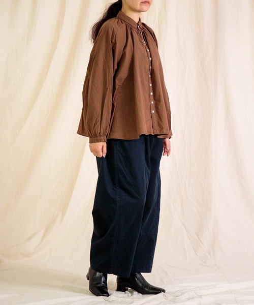 Brocante（ブロカント）の「[Brocante / ブロカント] 60sローン グランロンシャツ（シャツ/ブラウス・レディース・ブラウン・2）」の6枚目の写真