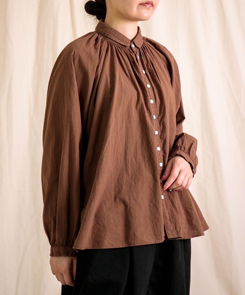 Brocante（ブロカント）の「[Brocante / ブロカント] 60sローン グランロンシャツ（シャツ/ブラウス・レディース・ブラウン・2）」の2枚目の写真