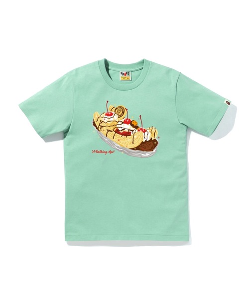 A BATHING APE(アベイシングエイプ)の「BANANA SPLIT TEE(Tシャツ/カットソー・レディース・ブラック/グリーン/ホワイト・SMALL/X-SMALL/MEDIUM/XX-SMALL)」の3枚目の写真