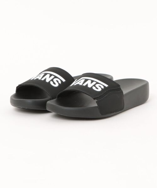 VANS(バンズ)の「VANS ヴァンズ OVERS SLIDE オーバーズ スライド V7350 BLACK/WHITE(サンダル・メンズ・ブラック・5/6/7/8/9/10/11)」の1枚目の写真