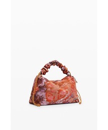 Floral-Print Shirred Handle Bag/フラワープリントシャーリングハンドルバッグ