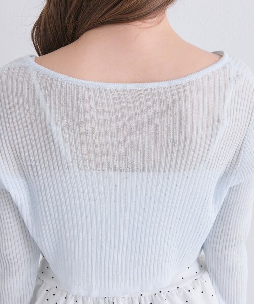 OLIVE des OLIVE(オリーブデオリーブ)の「ぺプラムキャミ+シアカーデセット(Tシャツ/カットソー・レディース・ピンク/ブラック/サックスブルー/オフホワイト・FREE)」の20枚目の写真