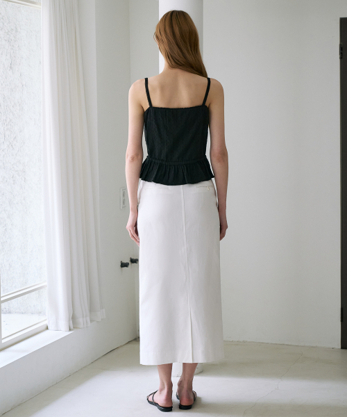 DEHEVE（デヘヴェ）の「Lace String Sleeveless [Black]（Tシャツ/カットソー・レディース・ブラック・OS）」の8枚目の写真