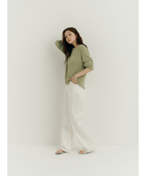 Yuje(ユジェ)の「WASHED COTTON PANTS (Off White,2size)(その他パンツ・レディース・その他・MEDIUM/SMALL)」の8枚目の写真
