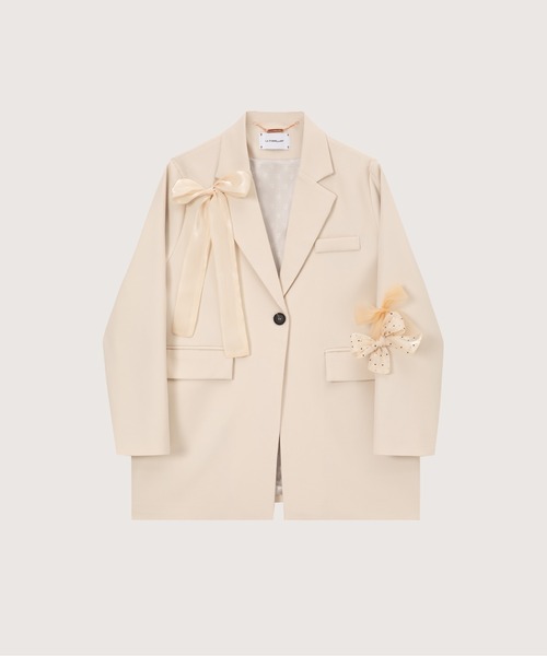 Luxe Bow Accent Jacket（テーラードジャケット）｜LA POMME petit 