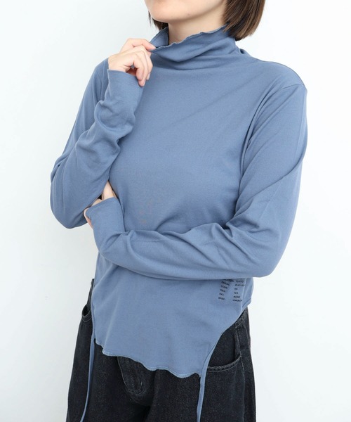 I am I in fact...(アイアムアイインファクト)の「TOLALA HI-NECK(Tシャツ/カットソー・レディース・ホワイト/ブラック/ブルー・FREE)」の3枚目の写真