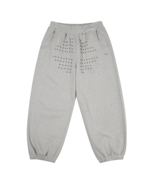 AAKAM(アーカム)の「Go-Cross Studded Sweatpants (Gray)(スウェットパンツ・レディース・その他・2/1)」の4枚目の写真