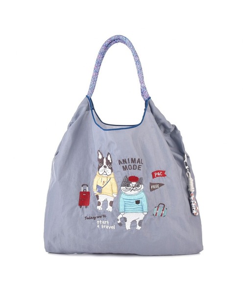 BACKYARD FAMILY(バックヤードファミリー)の「撥水加工 刺繍ワッシャーバッグ パラコードバッグ(トートバッグ・レディース・グリーン/グレー系その他・FREE)」の2枚目の写真