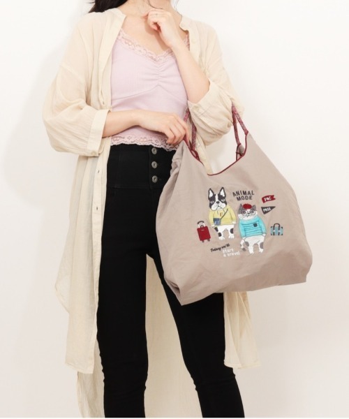 BACKYARD FAMILY(バックヤードファミリー)の「撥水加工 刺繍ワッシャーバッグ パラコードバッグ(トートバッグ・レディース・グリーン/グレー系その他・FREE)」の8枚目の写真