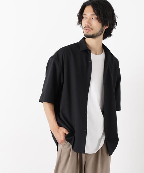 NANO universe（ナノユニバース）の「｢OtoNANO｣Reflax(R) ドライオックスシャツ半袖/吸水速乾(セットアップ可)（シャツ/ブラウス・メンズ・ベージュ/ブラック/カーキ・M/L）」の4枚目の写真