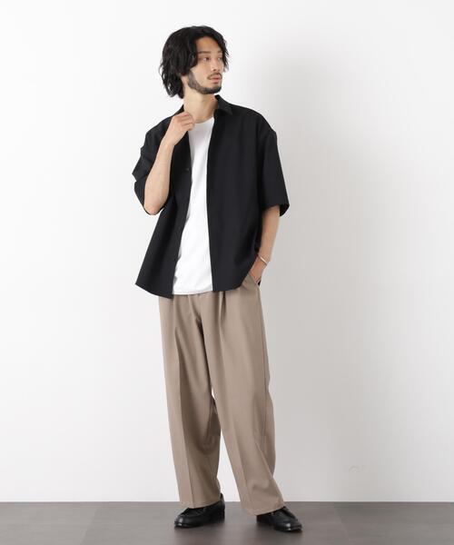 NANO universe（ナノユニバース）の「｢OtoNANO｣Reflax(R) ドライオックスシャツ半袖/吸水速乾(セットアップ可)（シャツ/ブラウス・メンズ・ベージュ/ブラック/カーキ・M/L）」の8枚目の写真