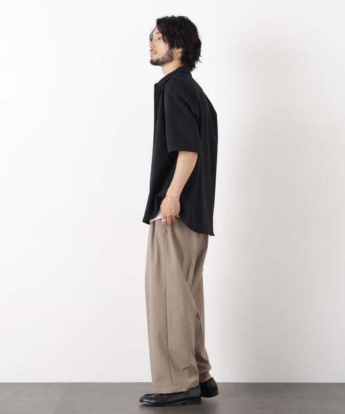 NANO universe（ナノユニバース）の「｢OtoNANO｣Reflax(R) ドライオックスシャツ半袖/吸水速乾(セットアップ可)（シャツ/ブラウス・メンズ・ベージュ/ブラック/カーキ・M/L）」の9枚目の写真