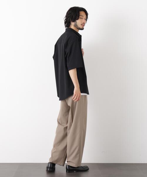 NANO universe（ナノユニバース）の「｢OtoNANO｣Reflax(R) ドライオックスシャツ半袖/吸水速乾(セットアップ可)（シャツ/ブラウス・メンズ・ベージュ/ブラック/カーキ・M/L）」の10枚目の写真