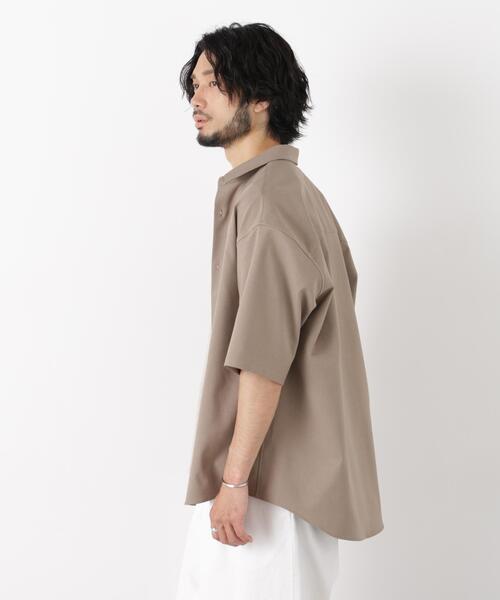 NANO universe（ナノユニバース）の「｢OtoNANO｣Reflax(R) ドライオックスシャツ半袖/吸水速乾(セットアップ可)（シャツ/ブラウス・メンズ・ベージュ/ブラック/カーキ・M/L）」の19枚目の写真