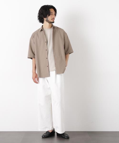 NANO universe（ナノユニバース）の「｢OtoNANO｣Reflax(R) ドライオックスシャツ半袖/吸水速乾(セットアップ可)（シャツ/ブラウス・メンズ・ベージュ/ブラック/カーキ・M/L）」の21枚目の写真