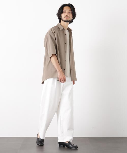NANO universe（ナノユニバース）の「｢OtoNANO｣Reflax(R) ドライオックスシャツ半袖/吸水速乾(セットアップ可)（シャツ/ブラウス・メンズ・ベージュ/ブラック/カーキ・M/L）」の22枚目の写真